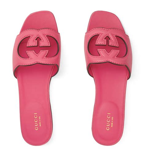 gucci gg interlocking slides|Gucci interlocking g leather boot.